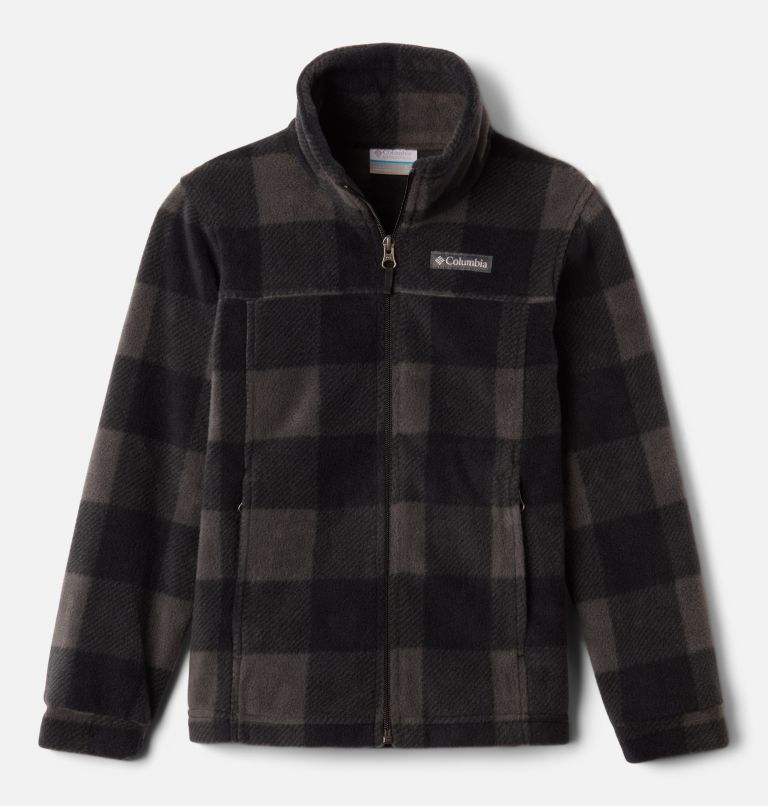 Veste en laine polaire Zing III pour garçon, Color: Black Check (B) Print, image 1