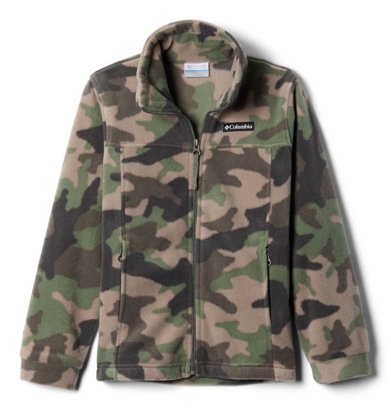 Thumbnail: Boys’ Zing III Printed Fleece Jacket, Color: Cypress Trad Camo (B) Print, image 1