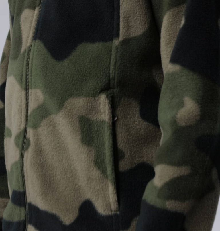 Boys’ Zing III Printed Fleece Jacket, Color: Stone Green Mod Camo