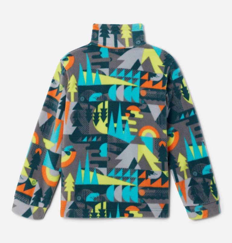 Thumbnail: Boys’ Zing III Printed Fleece Jacket, Color: Night Wave Riverside, image 2