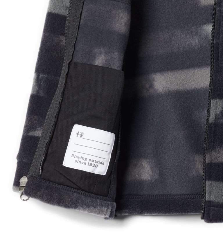 Boys' Toddler Zing III Fleece Jacket, Color: Black Tie Dye Stripe, image 3