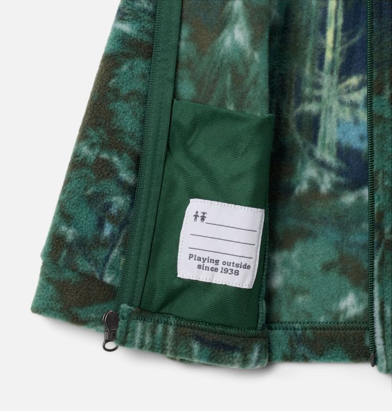 Boys' Toddler Zing III Fleece Jacket, Color: Rain Forest Deschutrees, image 3
