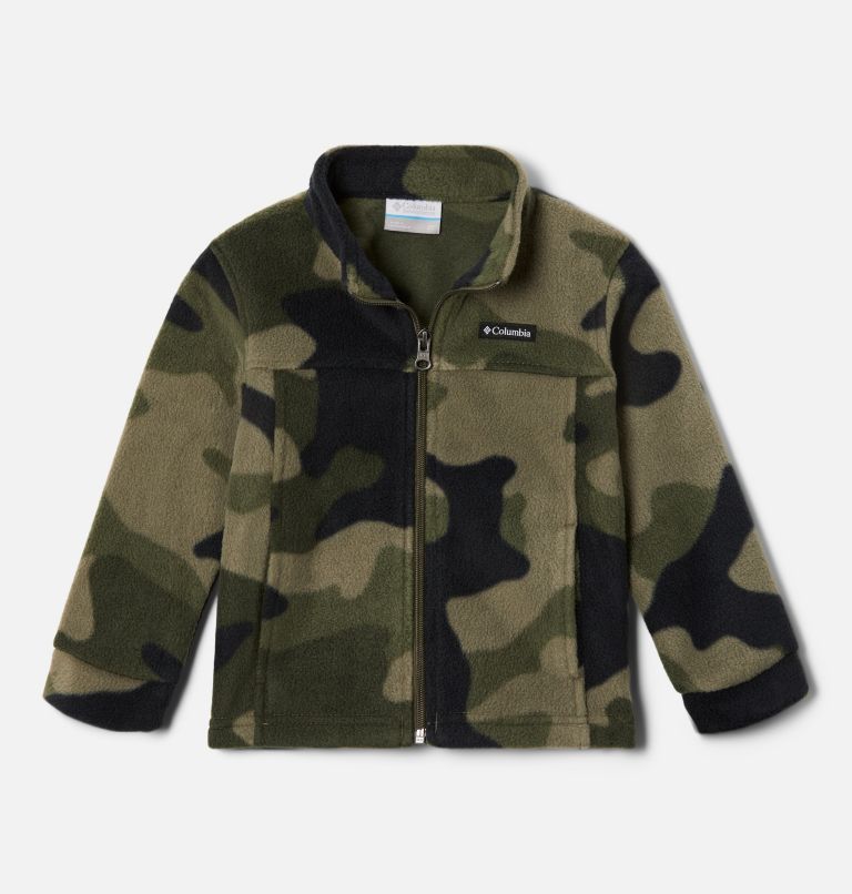 Boys' Toddler Zing III Fleece Jacket, Color: Stone Green Mod Camo, image 1