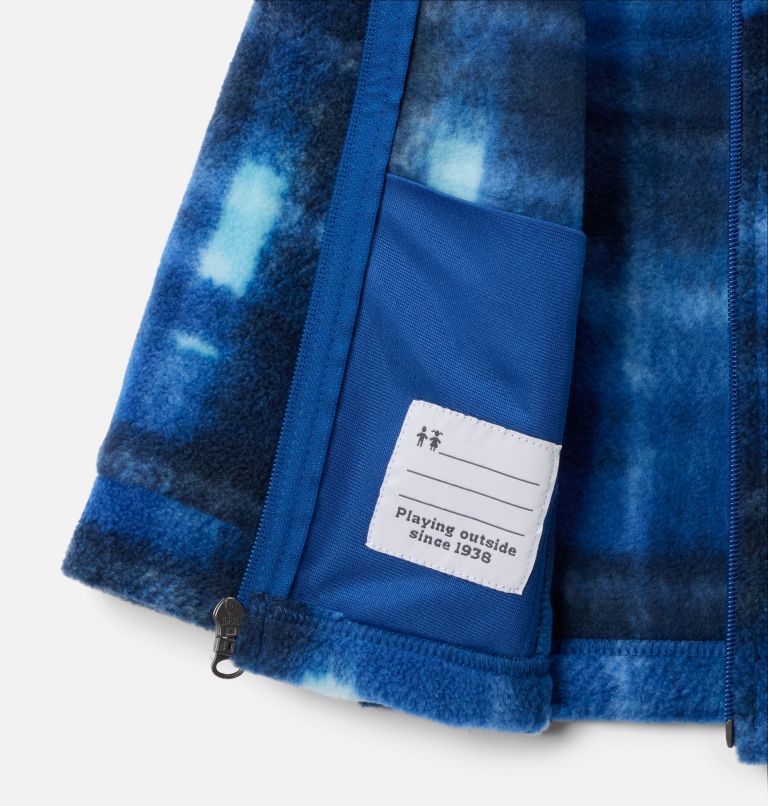 Boys' Toddler Zing III Fleece Jacket, Color: Mountain Blue Omblur Tonal, image 3