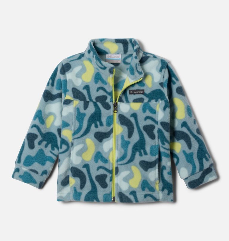 Boys' Toddler Zing III Fleece Jacket, Color: Crushed Blue Dinoflauge, image 1