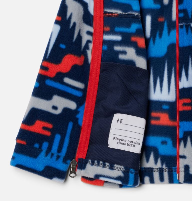 Boys' Toddler Zing III Fleece Jacket, Color: Collegiate Navy Highland, image 3