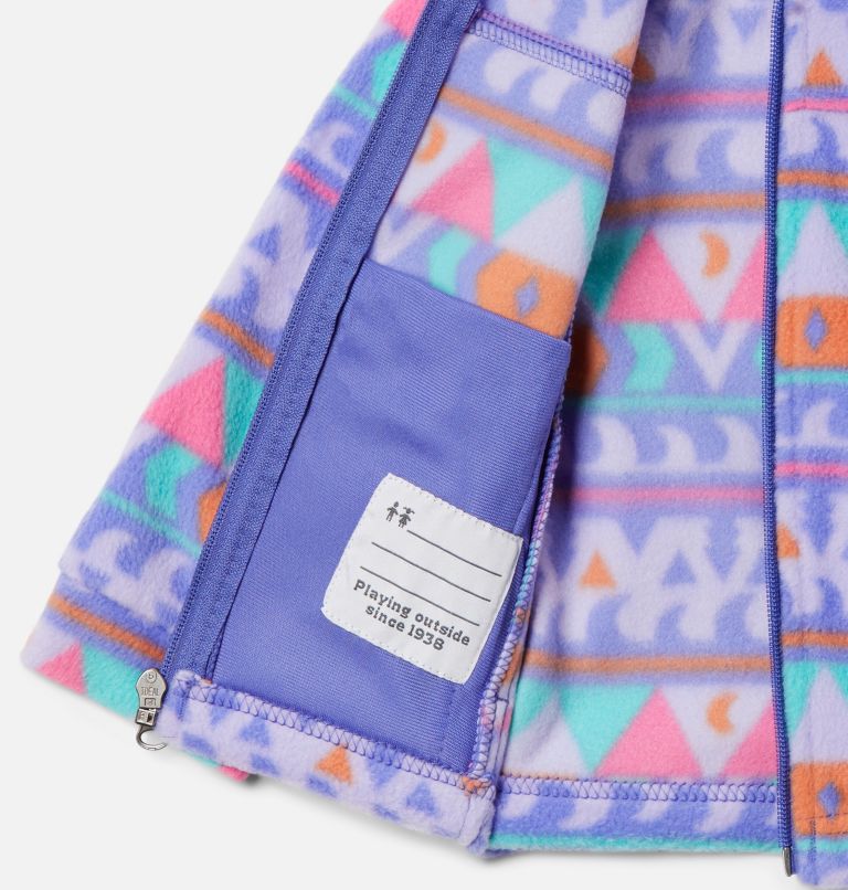 Boys' Toddler Zing III Fleece Jacket, Color: Purple Lotus Camp Blanket, image 3