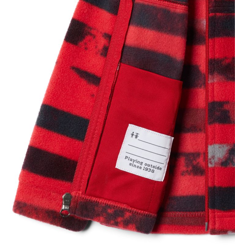 Boys' Toddler Zing III Fleece Jacket, Color: Mountain Red Tie Dye Stripe, image 3