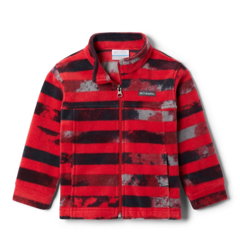 Boys' Toddler Zing III Fleece Jacket, Color: Mountain Red Tie Dye Stripe, image 1