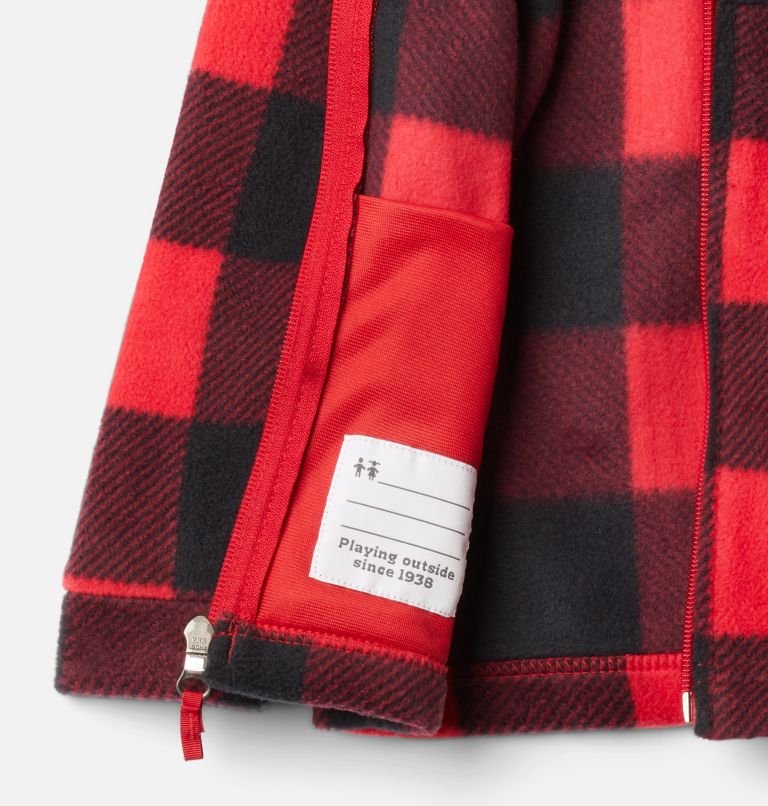Boys' Toddler Zing III Fleece Jacket, Color: Mountain Red Check (B) Print, image 3