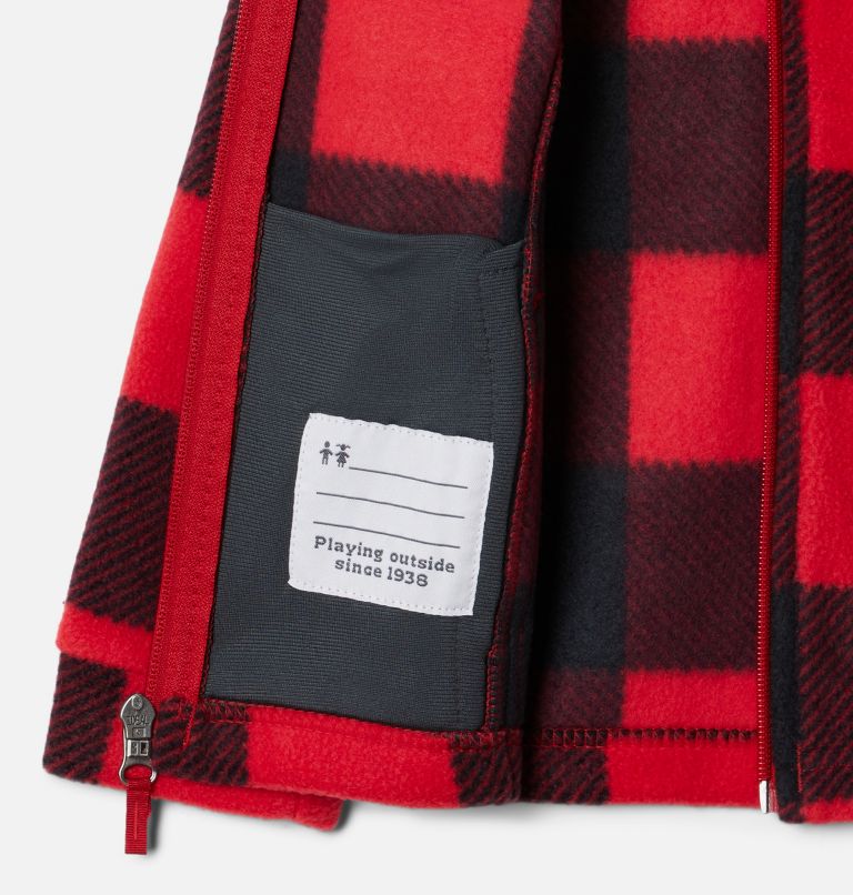 Boys' Toddler Zing III Fleece Jacket, Color: Mountain Red Check, image 3
