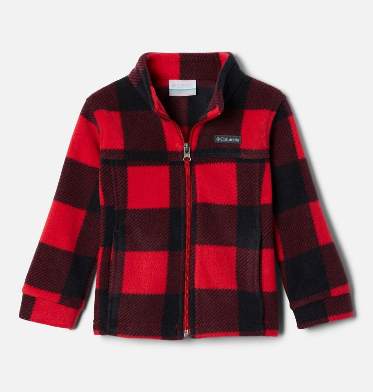 Boys' Toddler Zing III Fleece Jacket, Color: Mountain Red Check, image 1