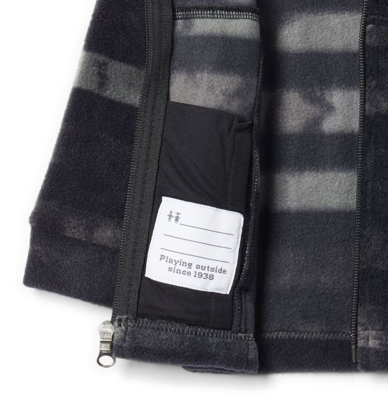 Boys' Infant Zing III Printed Fleece Jacket, Color: Black Tie Dye Stripe, image 3
