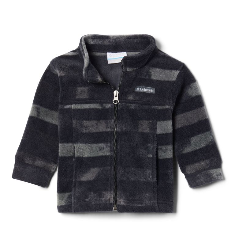 Boys' Infant Zing III Printed Fleece Jacket, Color: Black Tie Dye Stripe, image 1