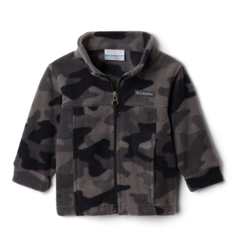 Thumbnail: Boys’ Infant Zing III Printed Fleece Jacket, Color: Black Trad Camo (B) Print, image 1