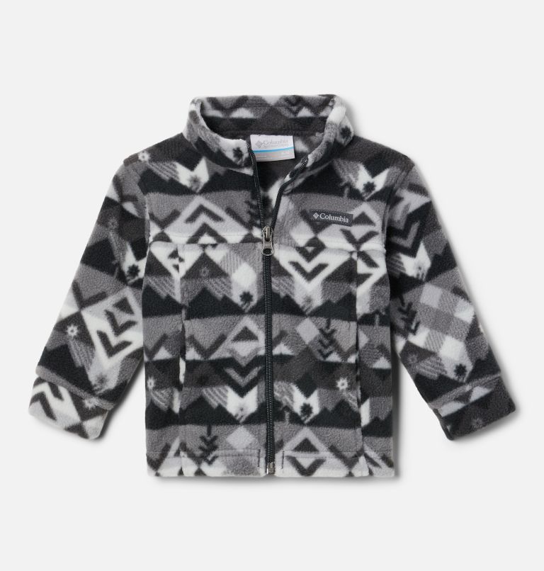 Thumbnail: Boys’ Infant Zing III Printed Fleece Jacket, Color: Shark Checkpoint, image 1