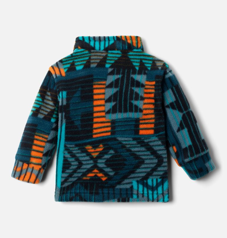 Boys’ Infant Zing III Printed Fleece Jacket, Color: Night Wave Pathways, image 2