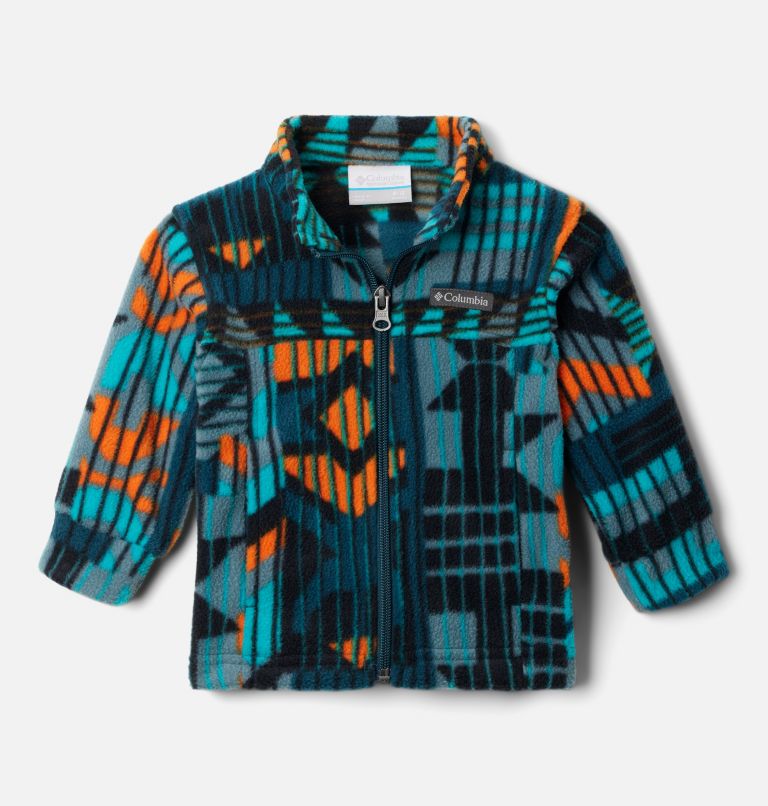 Boys’ Infant Zing III Printed Fleece Jacket, Color: Night Wave Pathways, image 1