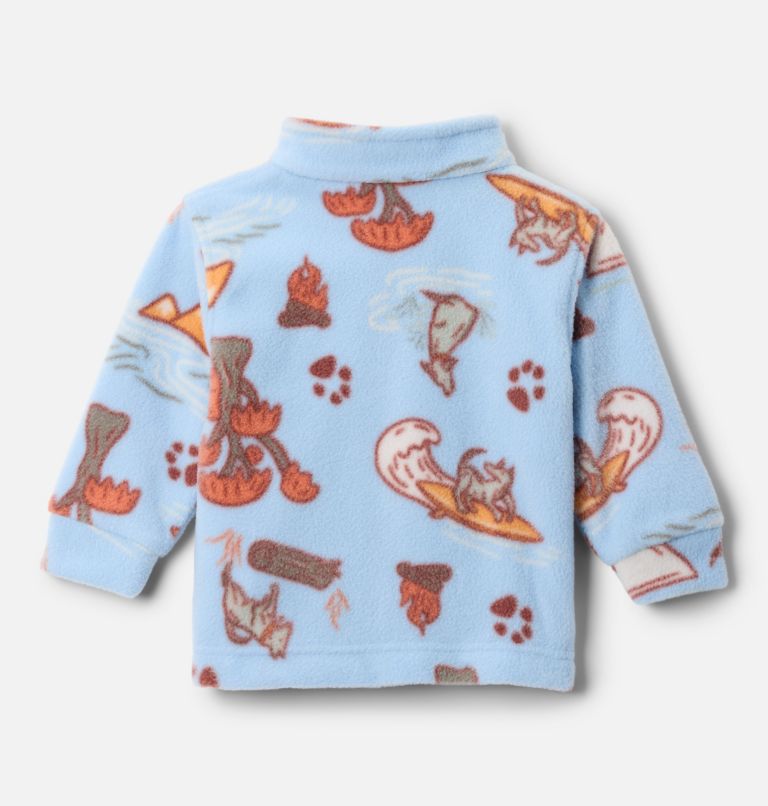Boys' Infant Zing III Printed Fleece Jacket, Color: Ripple Blue Trail Tails, image 2