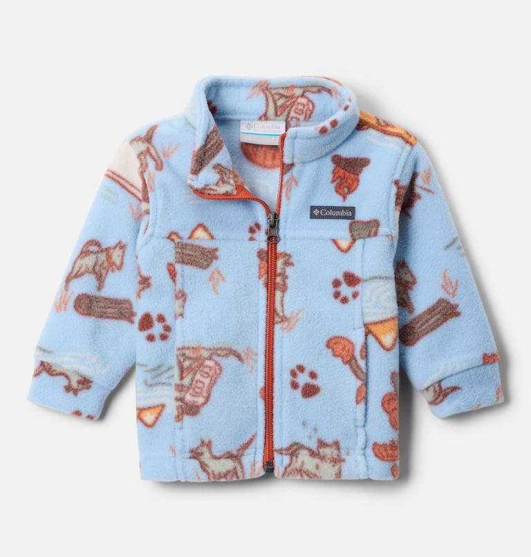 Boys' Infant Zing III Printed Fleece Jacket, Color: Ripple Blue Trail Tails, image 1
