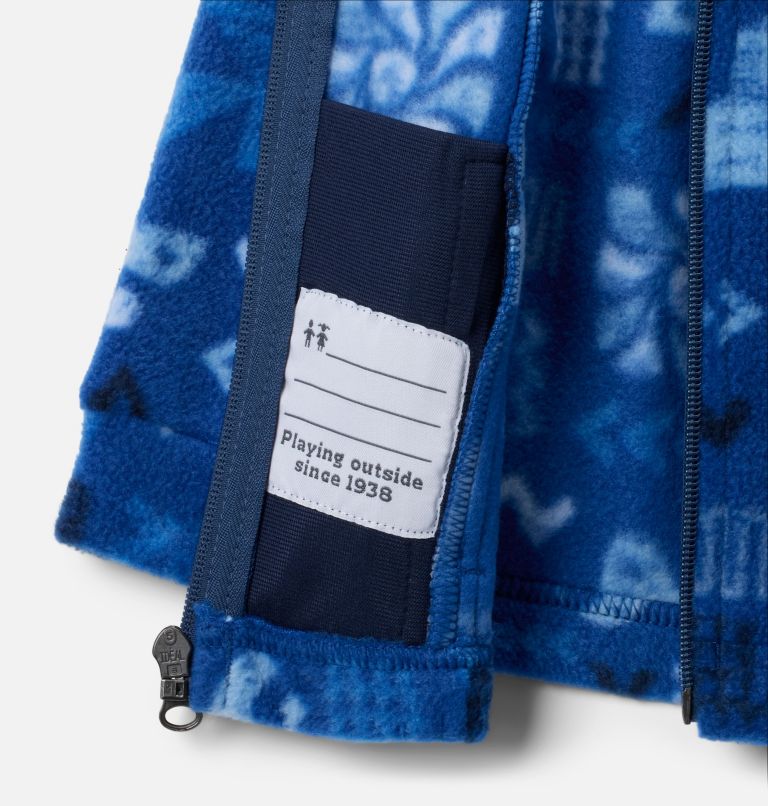 Boys' Infant Zing III Printed Fleece Jacket, Color: Mountain Blue Outerbounds, image 3