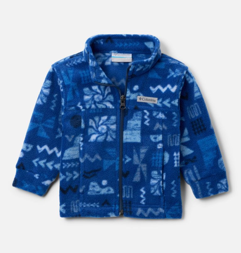 Boys' Infant Zing III Printed Fleece Jacket, Color: Mountain Blue Outerbounds, image 1