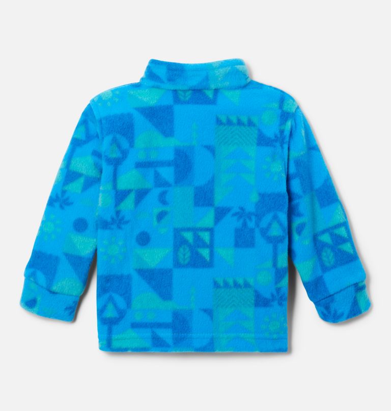Boys’ Infant Zing III Printed Fleece Jacket, Color: Bright Aqua Quest, image 2
