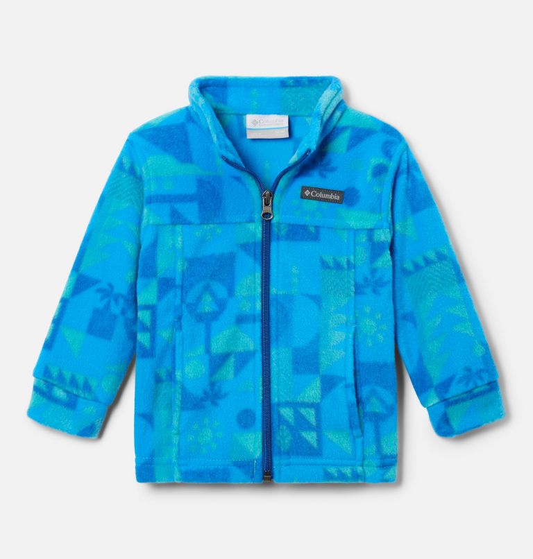 Boys’ Infant Zing III Printed Fleece Jacket, Color: Bright Aqua Quest, image 1
