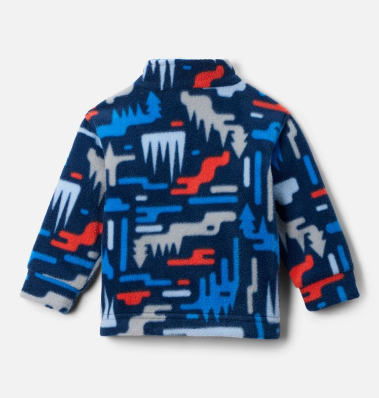 Boys' Infant Zing III Printed Fleece Jacket, Color: Collegiate Navy Highland, image 2