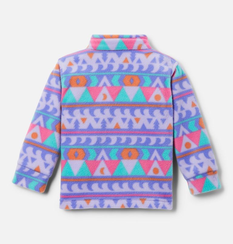 Boys’ Infant Zing III Printed Fleece Jacket, Color: Purple Lotus Camp Blanket, image 2