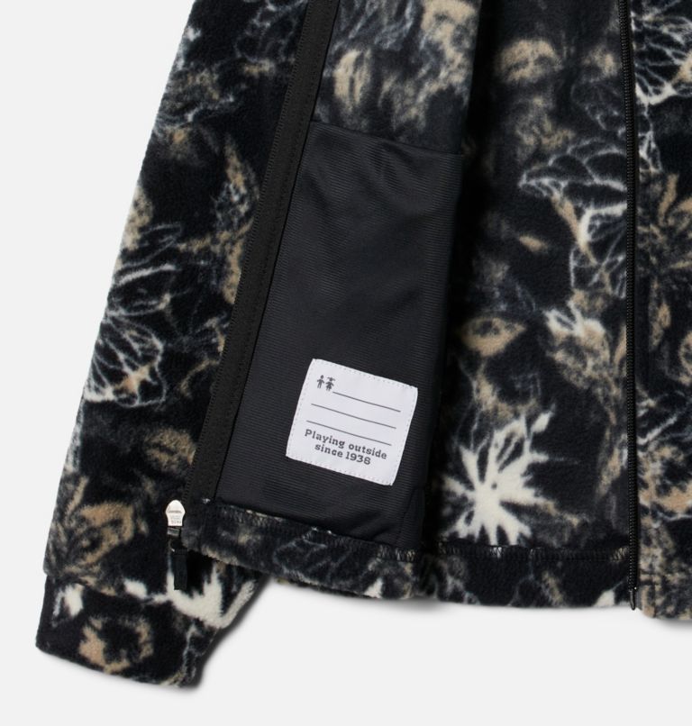 Girls’ Benton Springs II Printed Fleece Jacket, Color: Black Aurelian, image 3