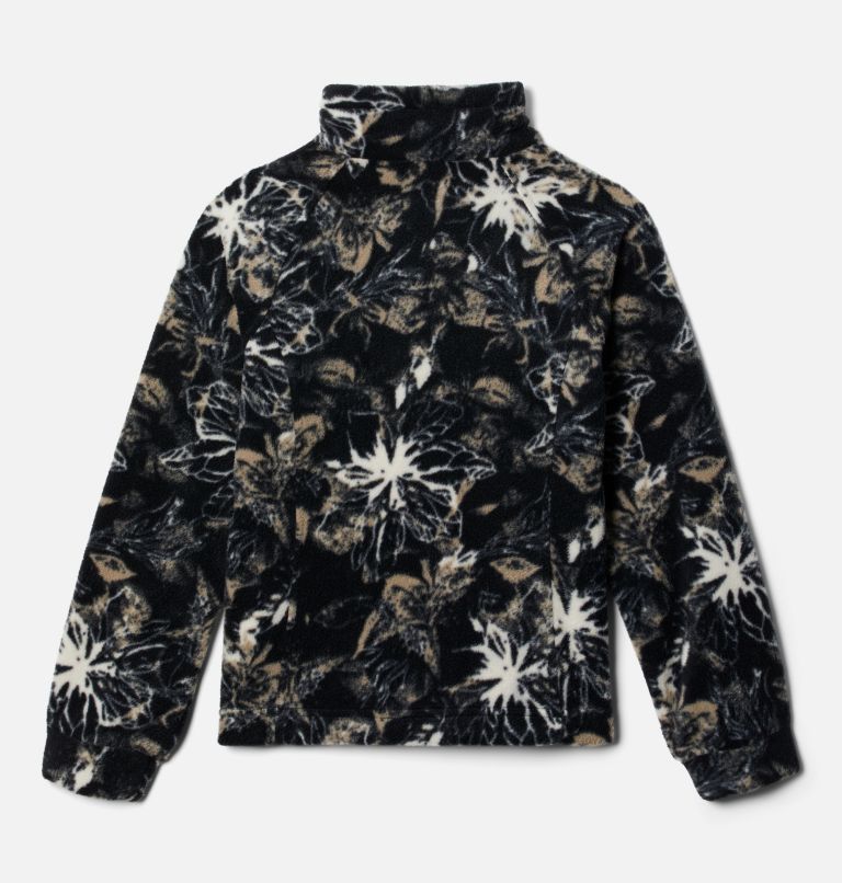 Girls’ Benton Springs II Printed Fleece Jacket, Color: Black Aurelian, image 2