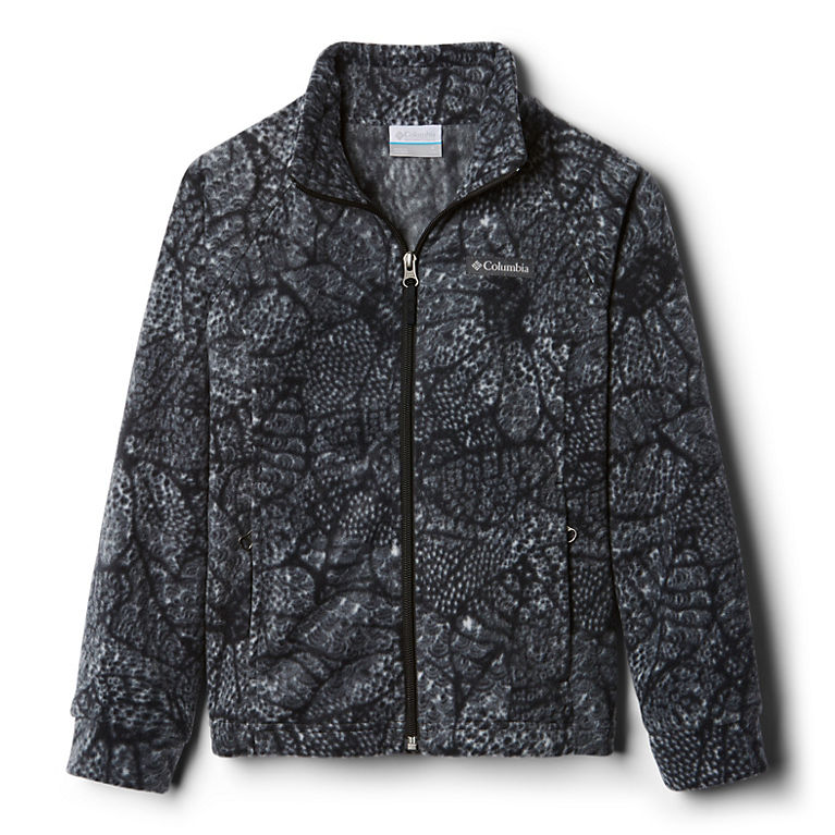 Black Flowers Girls’ Benton Springs™ II Printed Fleece Jacket, View 0