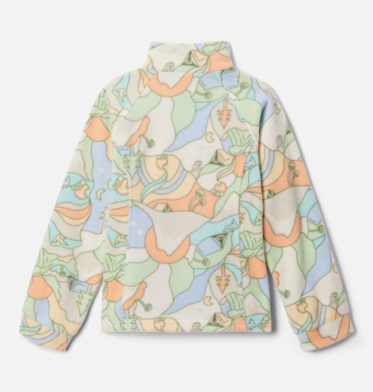 Girls' Benton Springs II Printed Fleece Jacket, Color: Dark Stone Epicamp, image 2