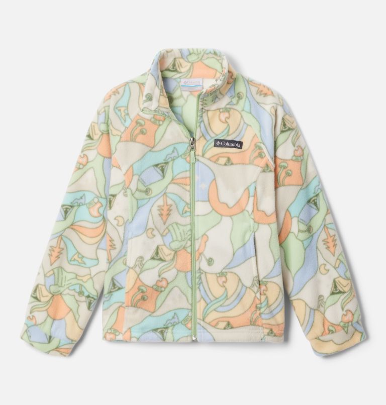 Girls' Benton Springs II Printed Fleece Jacket, Color: Dark Stone Epicamp, image 1