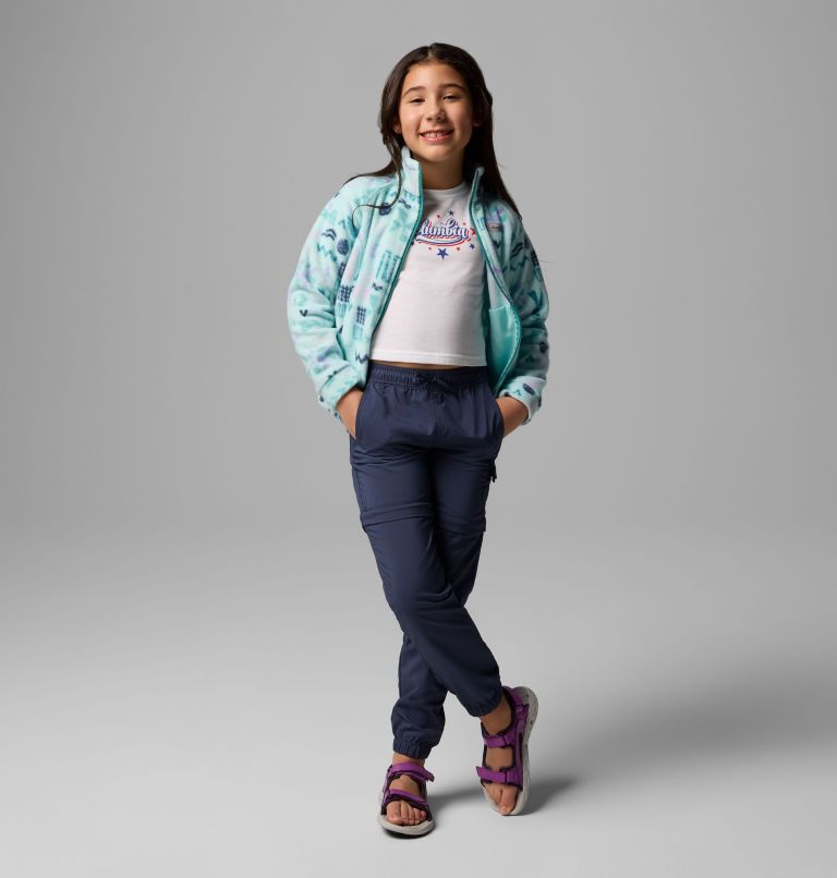 Girls' Benton Springs II Printed Fleece Jacket, Color: Spray Outerbounds, image 6