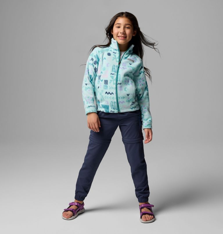 Girls' Benton Springs II Printed Fleece Jacket, Color: Spray Outerbounds, image 1