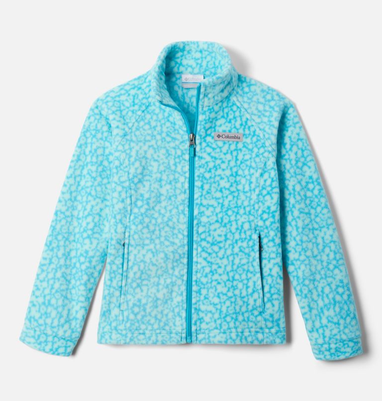Girls’ Benton Springs II Printed Fleece Jacket, Color: Geyser Posies, image 1