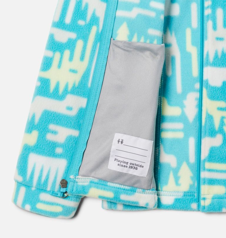 Girls' Benton Springs II Printed Fleece Jacket, Color: Geyser Highland, image 3