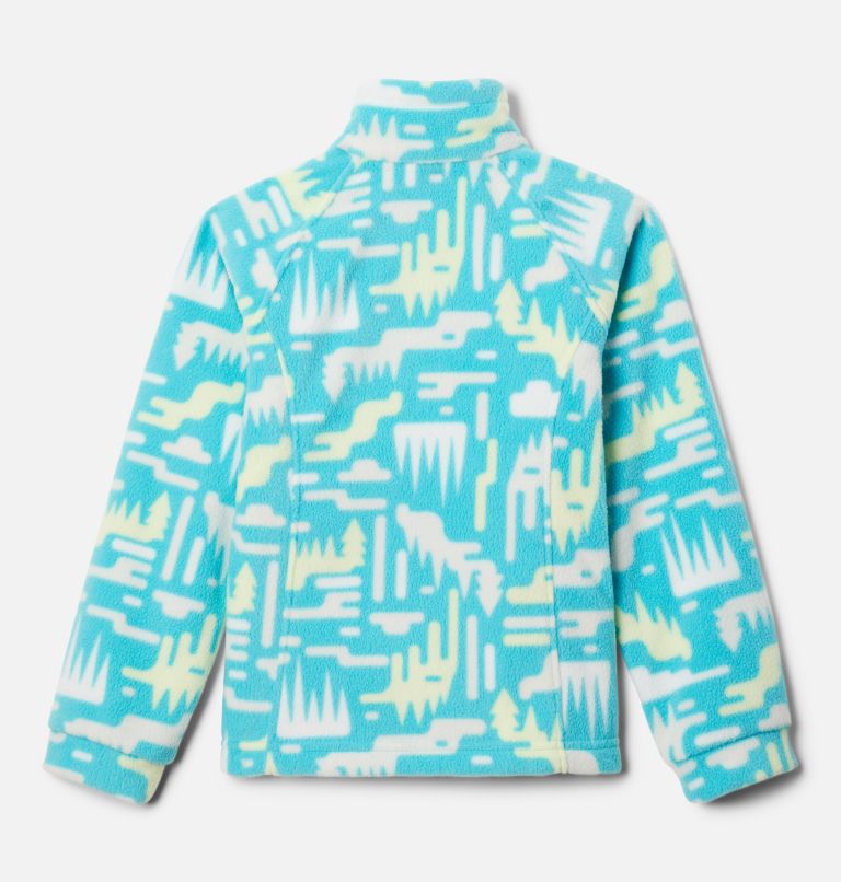 Girls' Benton Springs II Printed Fleece Jacket, Color: Geyser Highland, image 2
