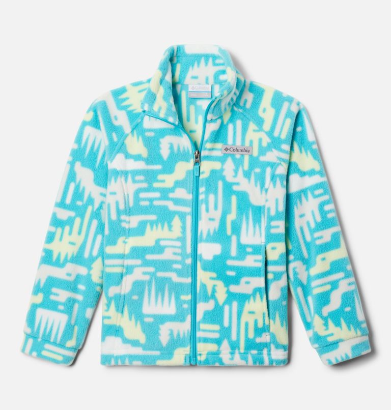 Girls' Benton Springs II Printed Fleece Jacket, Color: Geyser Highland, image 1