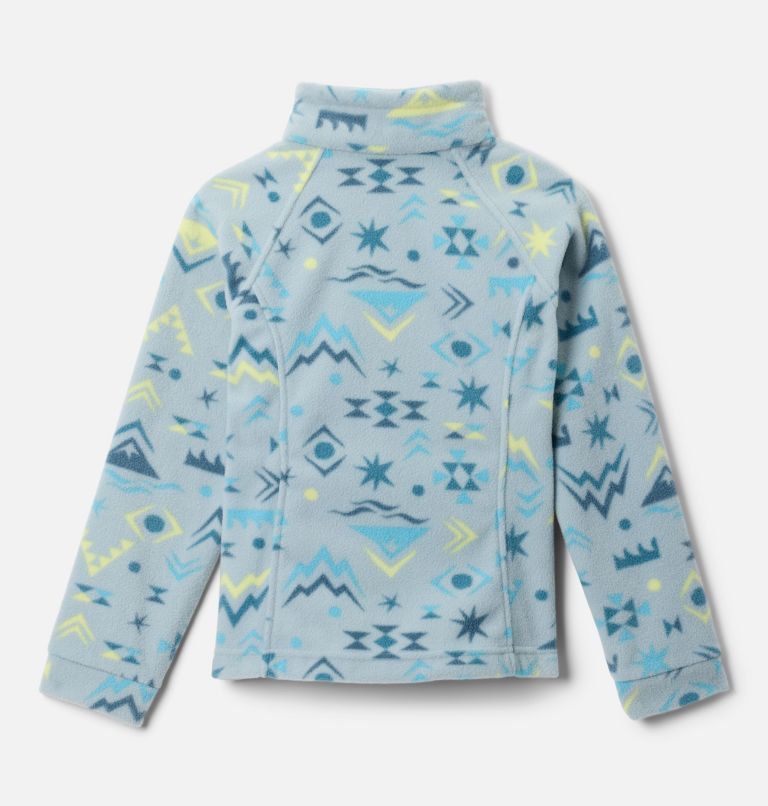 Girls' Benton Springs II Printed Fleece Jacket, Color: Crushed Blue Peaked, image 2
