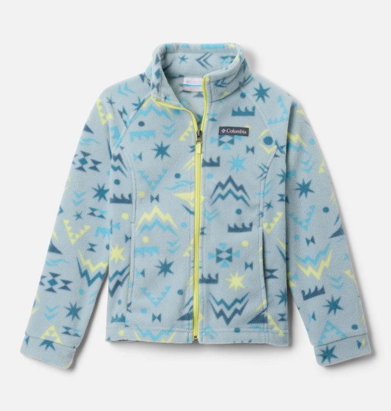 Girls' Benton Springs II Printed Fleece Jacket, Color: Crushed Blue Peaked, image 1
