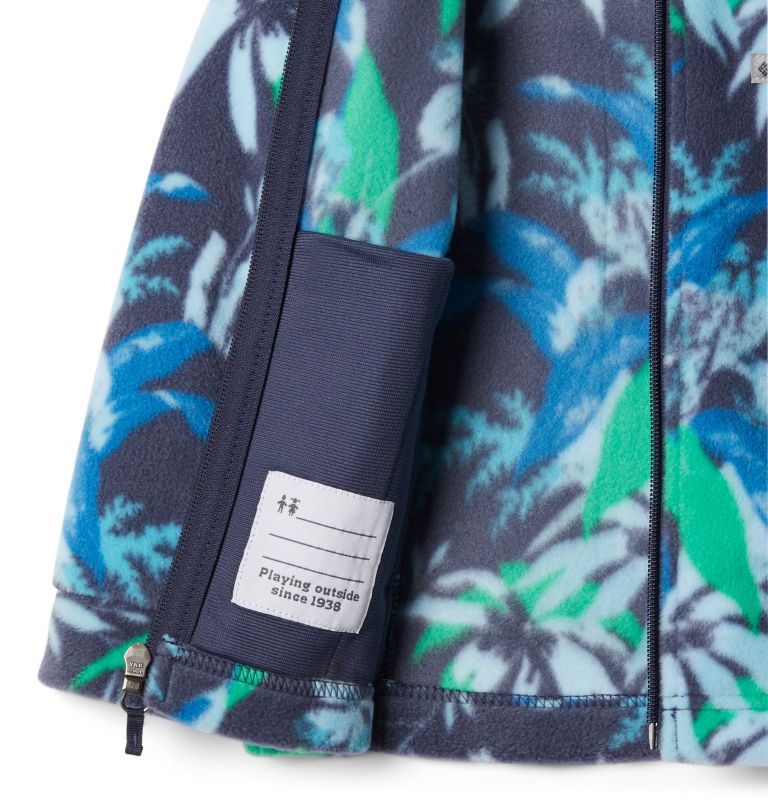 Girls' Benton Springs II Printed Fleece Jacket, Color: Nocturnal Magnolia Floral, image 3