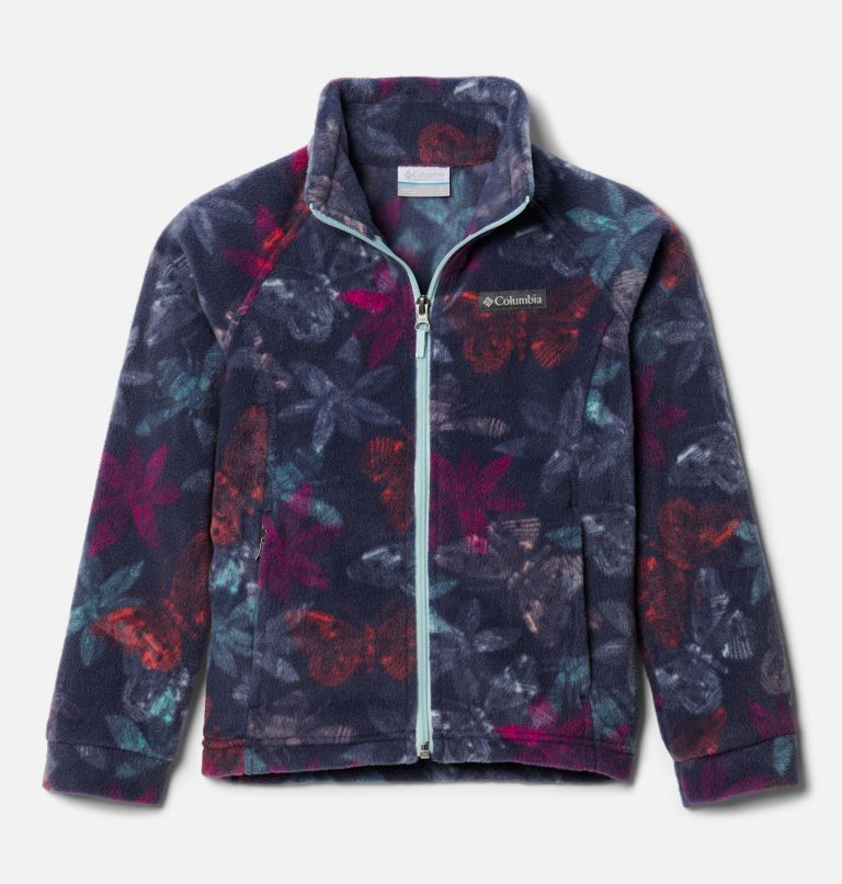 Girls' Benton Springs II Printed Fleece Jacket, Color: Nocturnal Flutterby, image 1