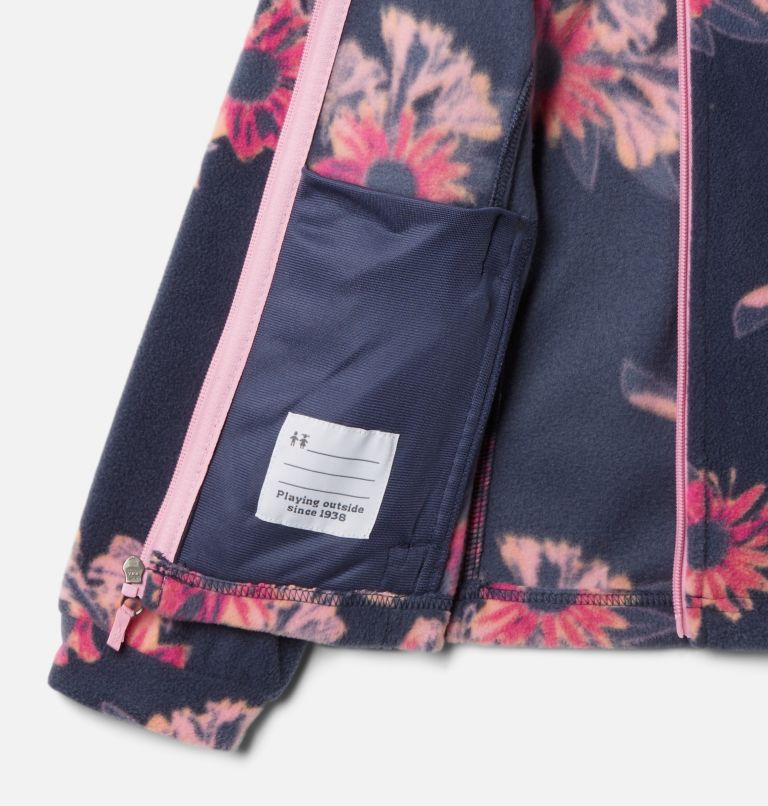 Girls’ Benton Springs II Printed Fleece Jacket, Color: Nocturnal Staycation, image 3