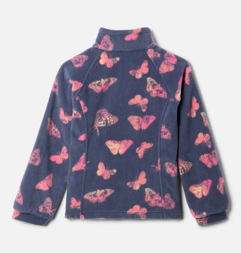 Thumbnail: Girls’ Benton Springs II Printed Fleece Jacket, Color: Nocturnal Flutter Wonder, image 2