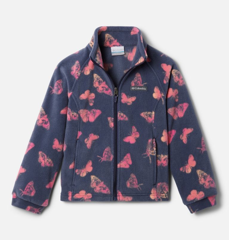 Girls’ Benton Springs II Printed Fleece Jacket, Color: Nocturnal Flutter Wonder, image 1