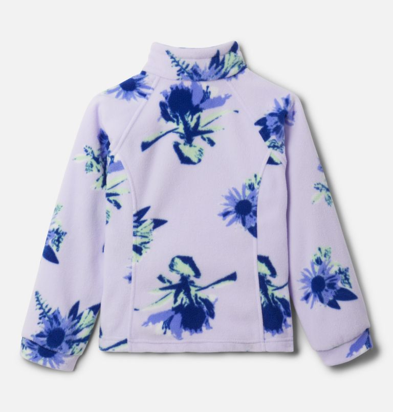 Thumbnail: Girls’ Benton Springs II Printed Fleece Jacket, Color: Purple Tint Staycation, image 2