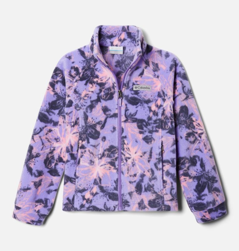 Thumbnail: Girls’ Benton Springs II Printed Fleece Jacket, Color: Paisley Purple Aurelian, image 1